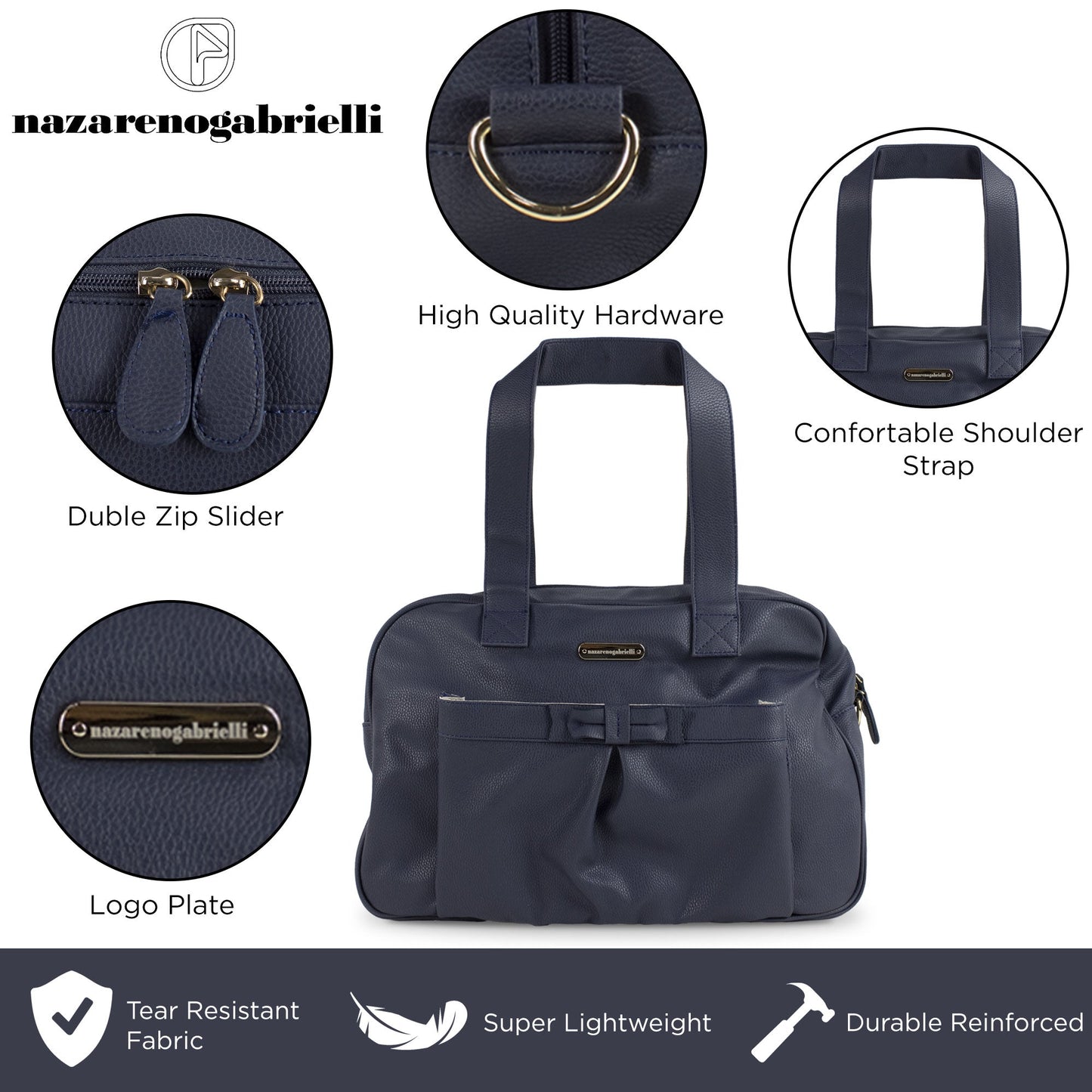Set Borsa fasciatoio per nascita Neonato Nazareno Gabrielli in ecopelle 6740