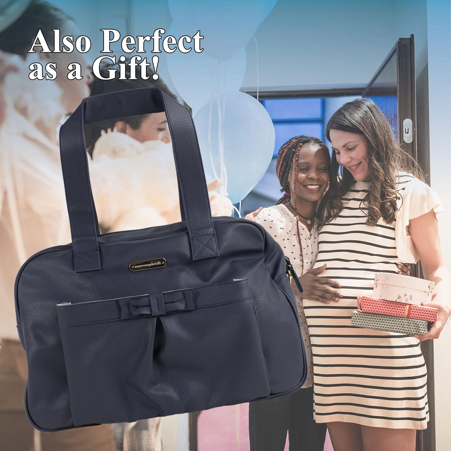 Set Borsa fasciatoio per nascita Neonato Nazareno Gabrielli in ecopelle 6740