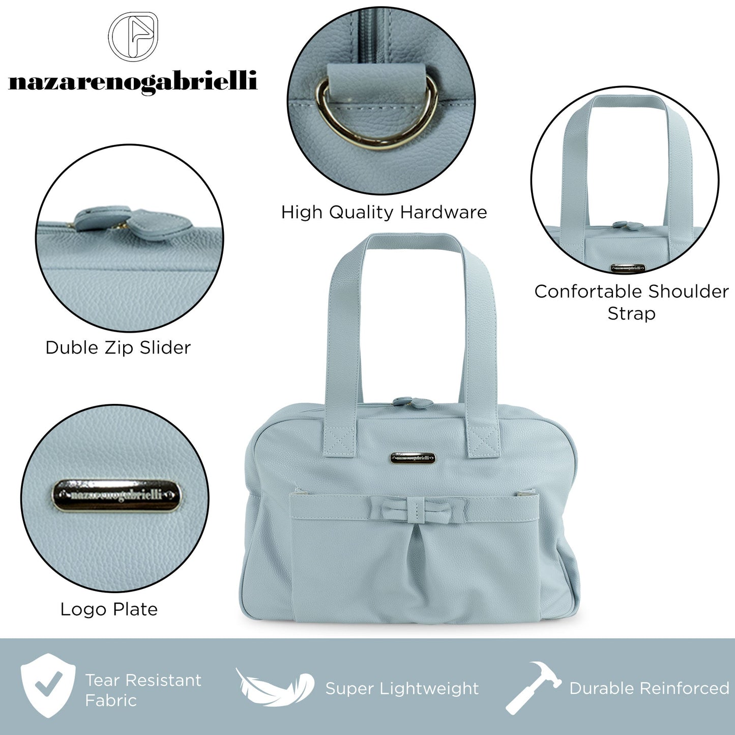 Set Borsa fasciatoio per nascita Neonato Nazareno Gabrielli in ecopelle 6740