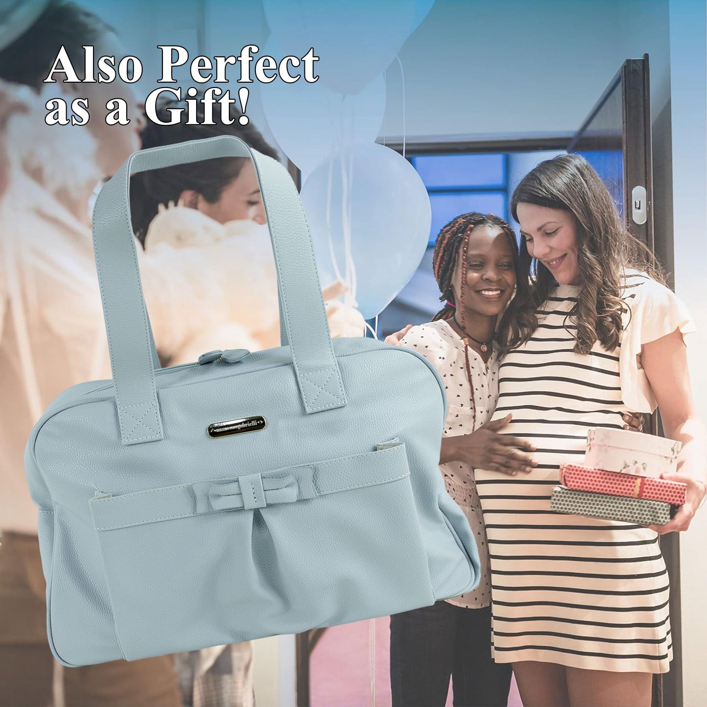 Set Borsa fasciatoio per nascita Neonato Nazareno Gabrielli in ecopelle 6740