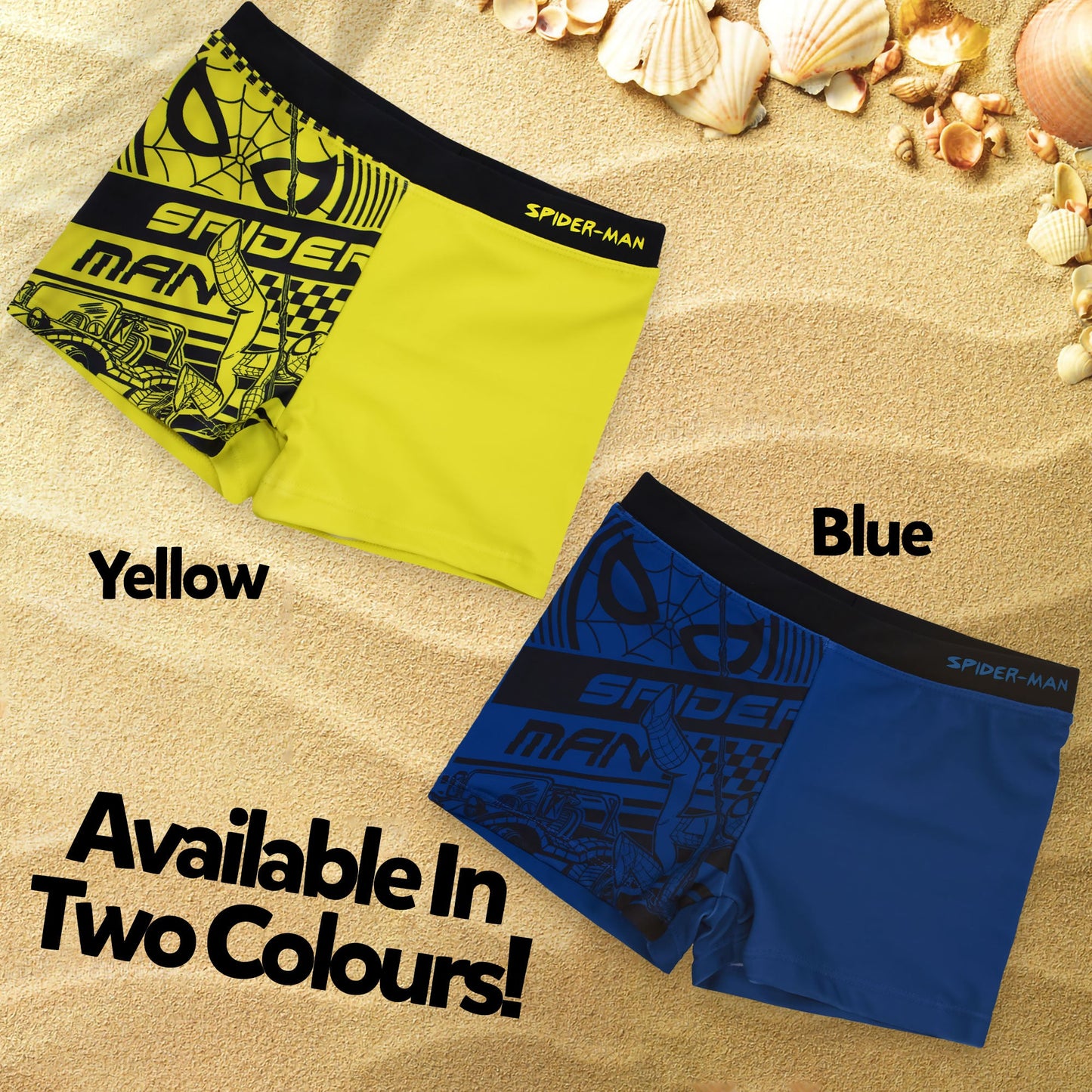 Costume da bagno bambino Marvel Spiderman fluo boxer mare bimbo 6769