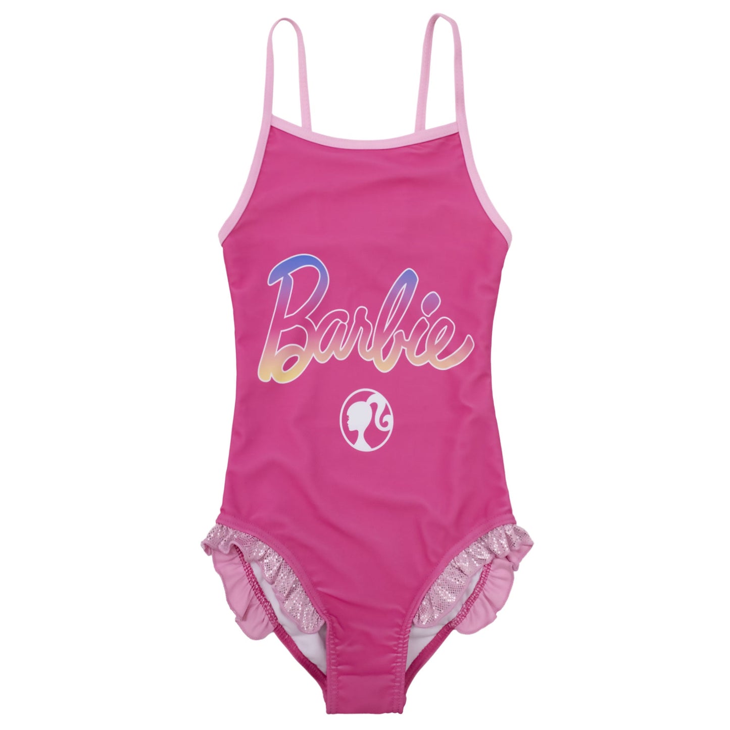 Costume da bagno intero Mattel Barbie bambina 1 pezzo con volant mare 6773