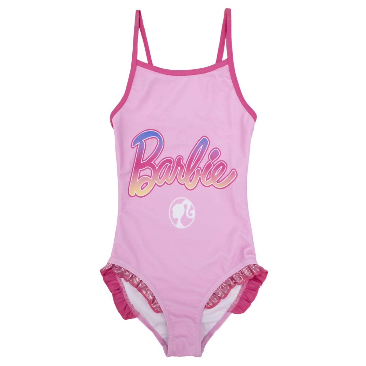 Costume da bagno intero Mattel Barbie bambina 1 pezzo con volant mare 6773