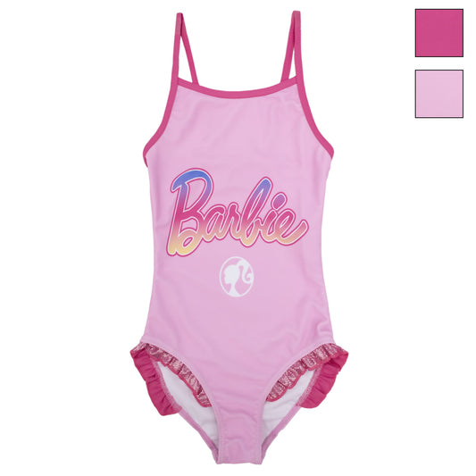 Costume da bagno intero Mattel Barbie bambina 1 pezzo con volant mare 6773