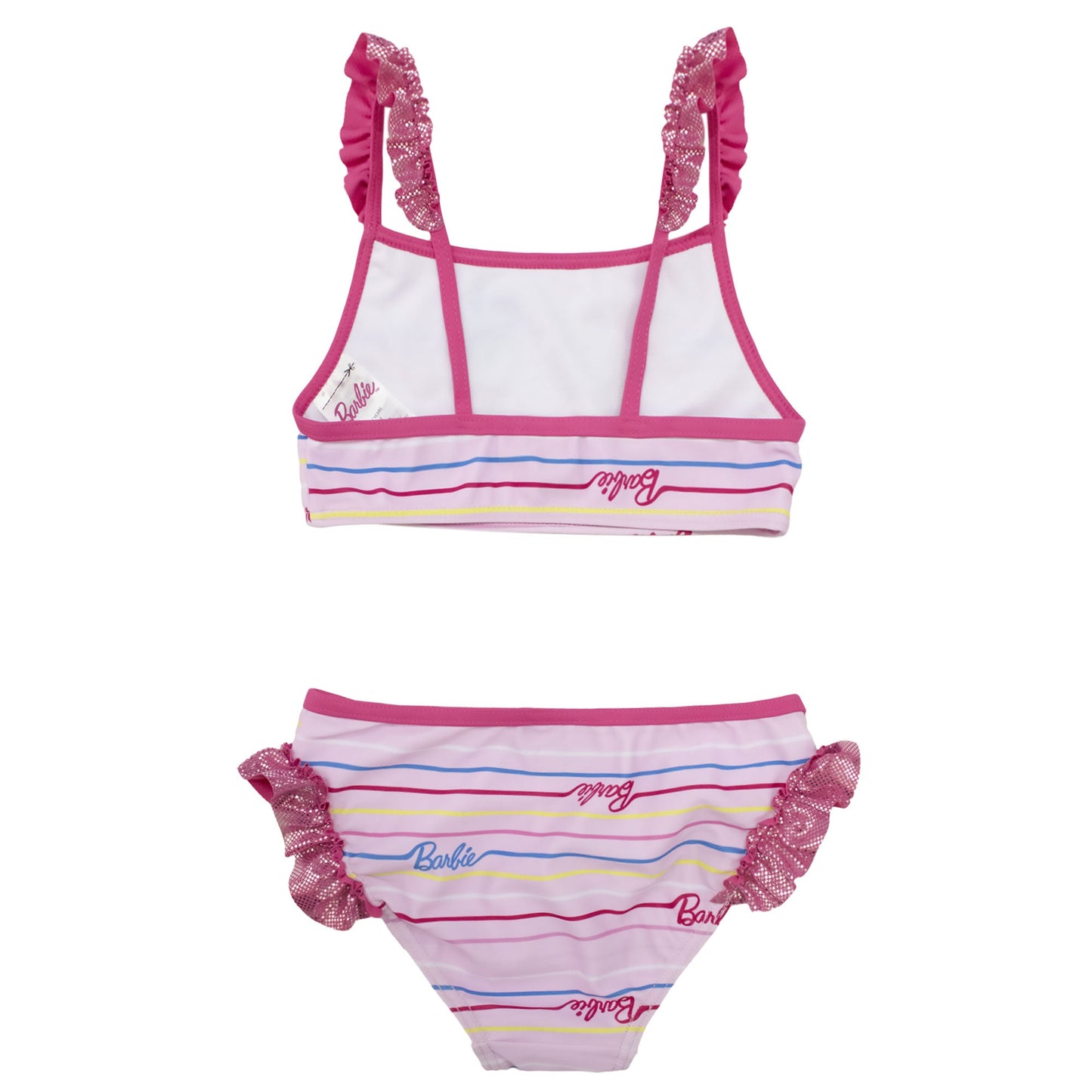 Costume da bagno bikini Mattel Barbie bambina 2 pezzi con volant mare 6775