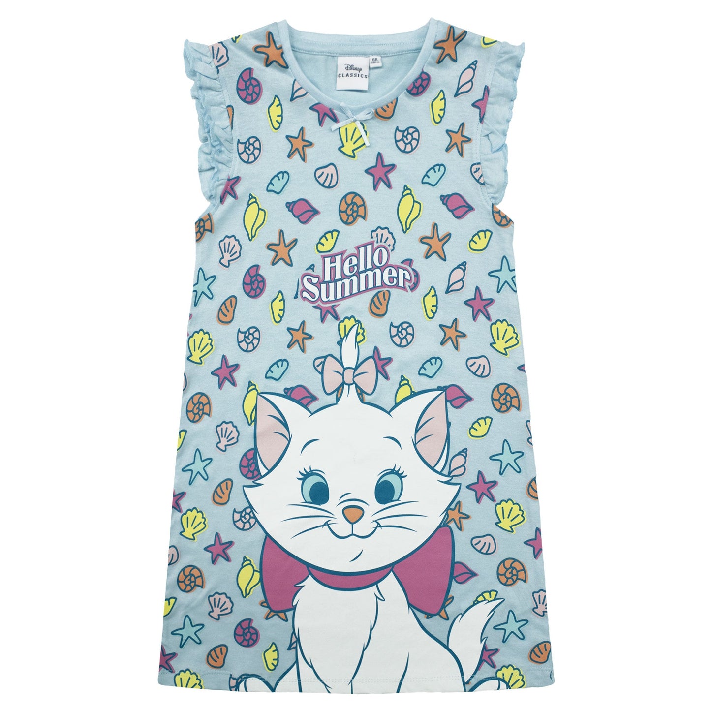 Camicia da notte bambina Disney Aristogatti Marie Vestito cotone con volant 6793