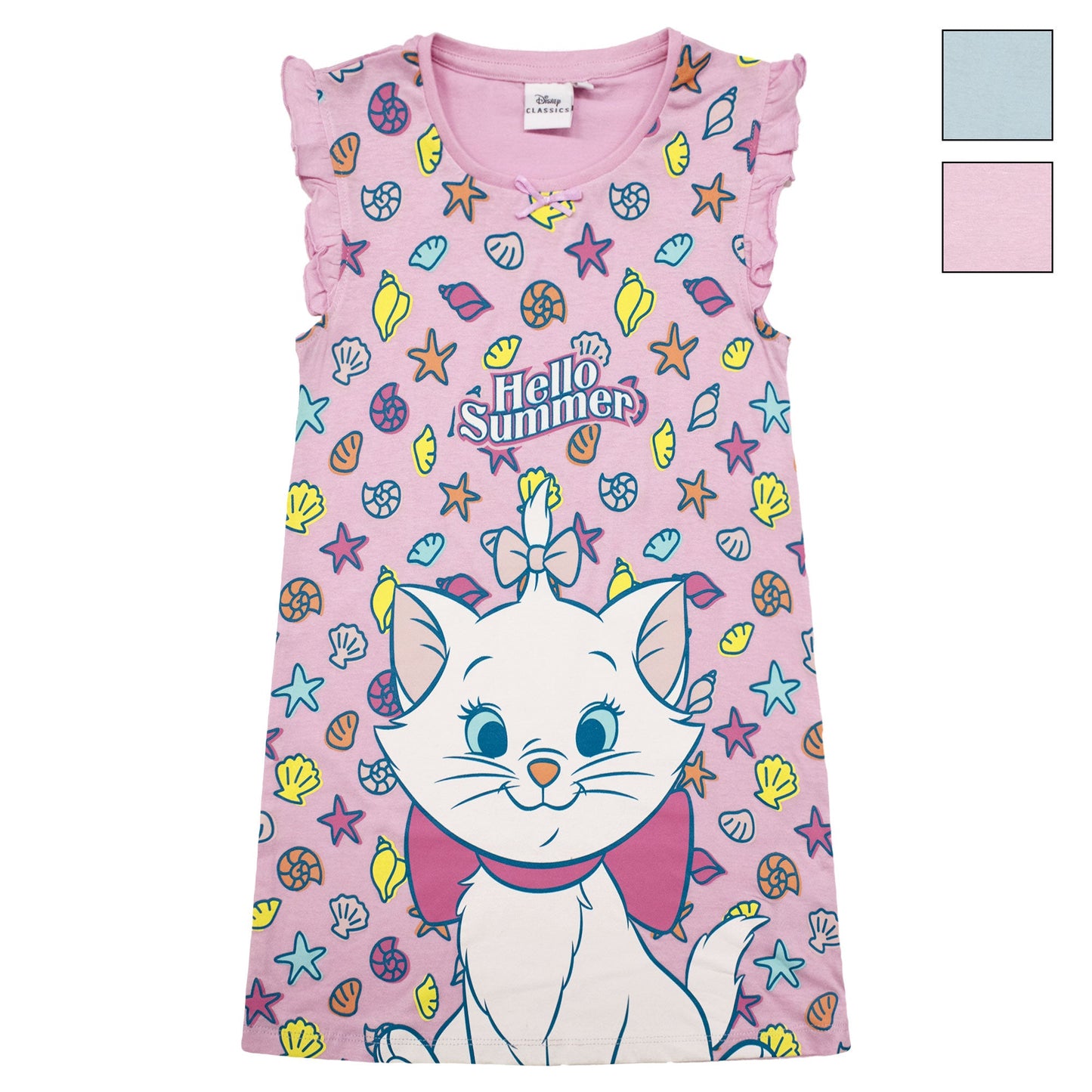 Camicia da notte bambina Disney Aristogatti Marie Vestito cotone con volant 6793