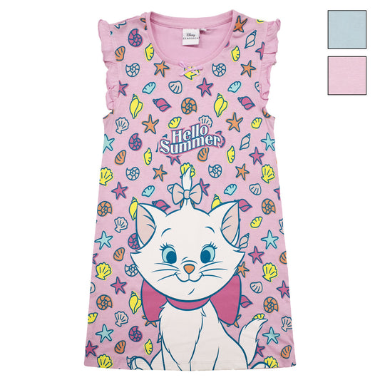 Camicia da notte bambina Disney Aristogatti Marie Vestito cotone con volant 6793