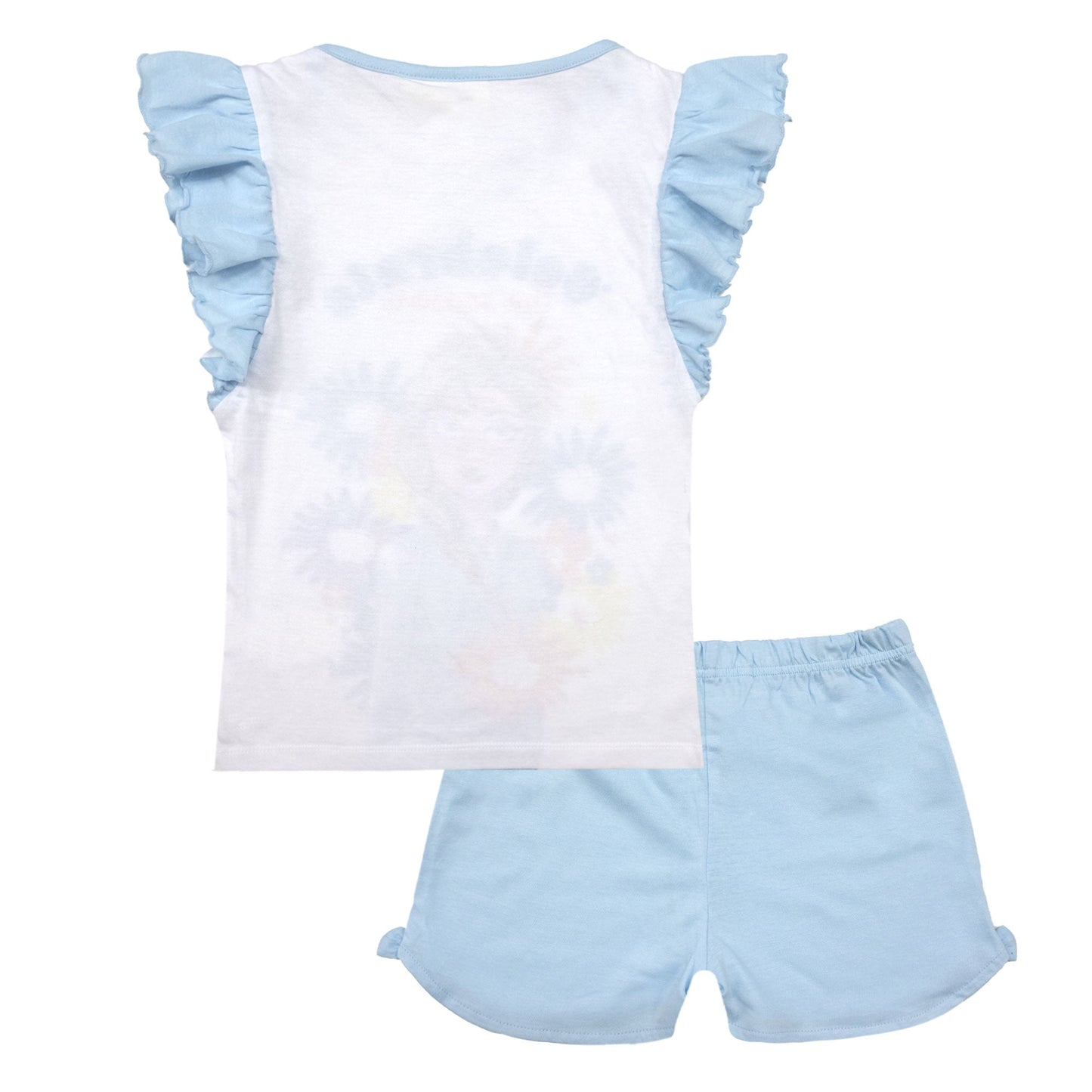 Pigiama bambina Disney Frozen t-shirt e pantalone corto estivo in cotone 6794