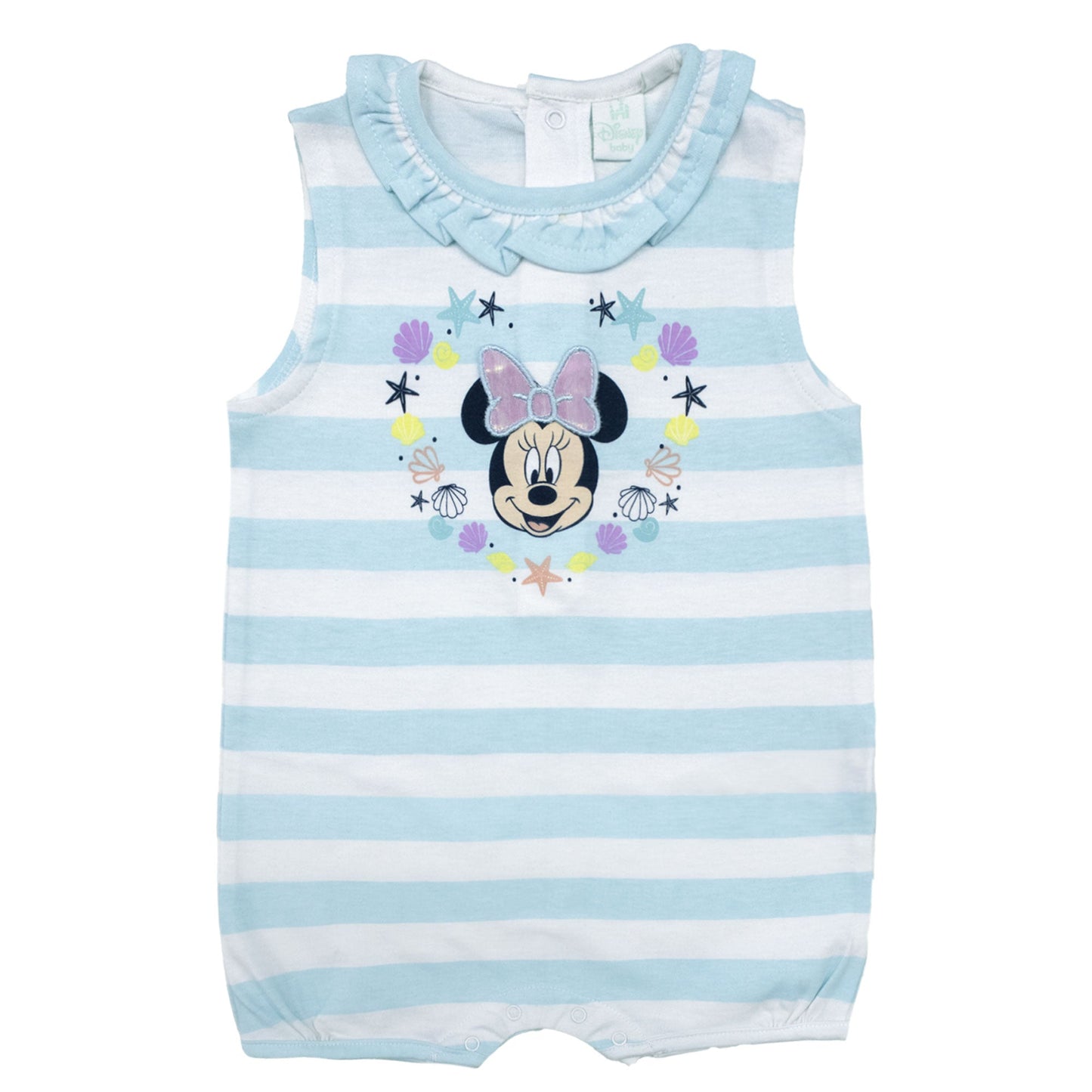 Pagliaccetto Disney neonato Minnie Mouse in cotone estivo per bimba 6796