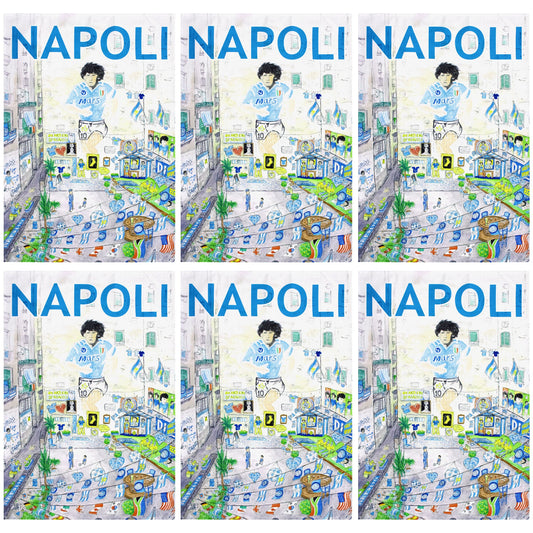 Set 6 Strofinacci cucina Murales Maradona canovacci in cotone 6838
