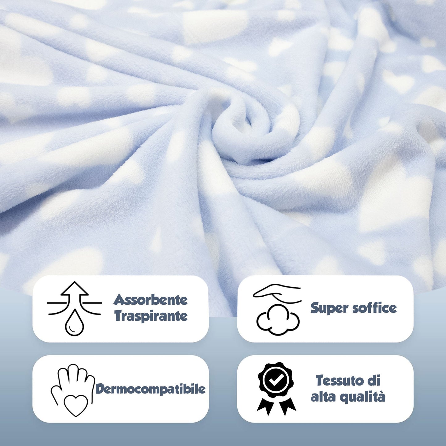 Copertina Neonato Culla Lettino coperta in pile stampata 100x140cm bambini 6584