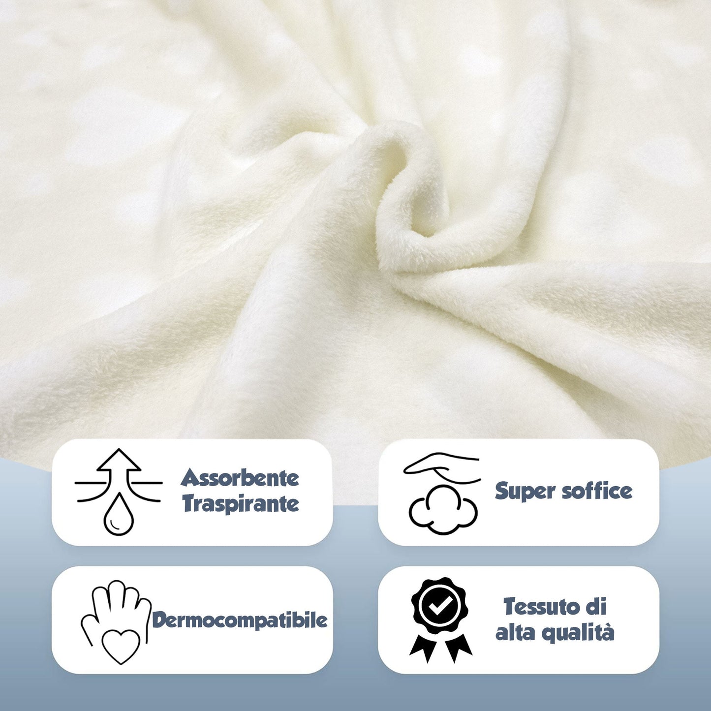 Copertina Neonato Culla Lettino coperta in pile stampata 100x140cm bambini 6584