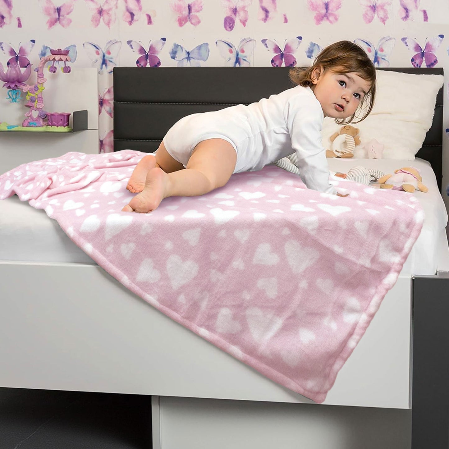 Copertina Neonato Culla Lettino coperta in pile stampata 100x140cm bambini 6584