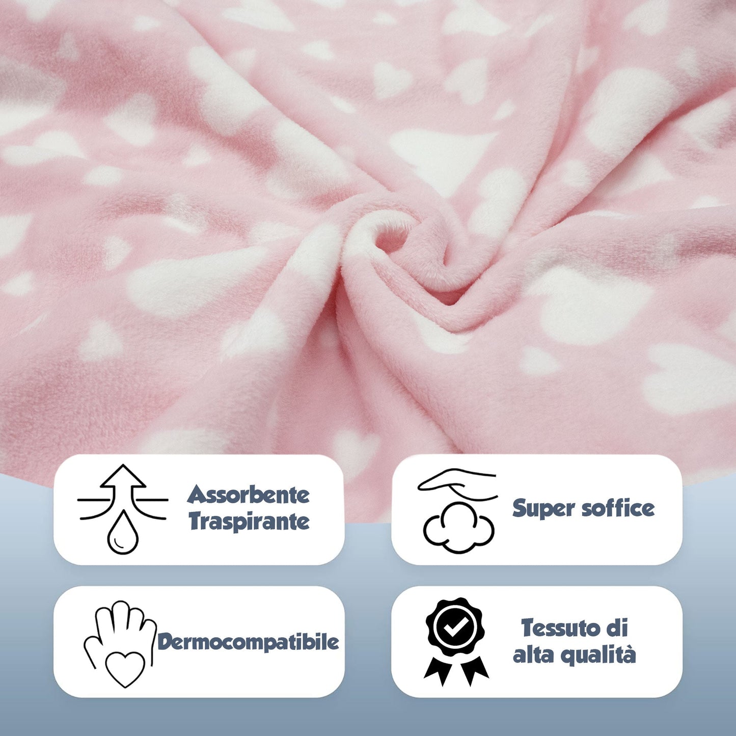 Copertina Neonato Culla Lettino coperta in pile stampata 100x140cm bambini 6584