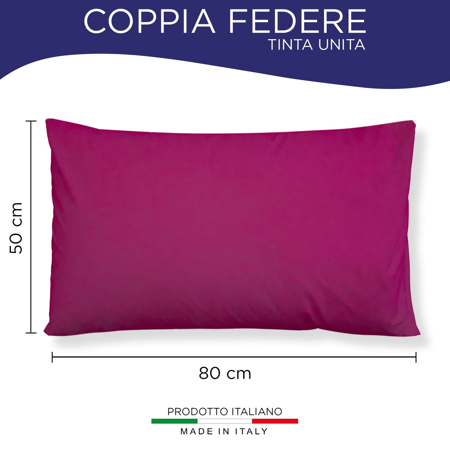 Coppia federe cuscini letto Copricuscini per guanciale in tinta unita 6860