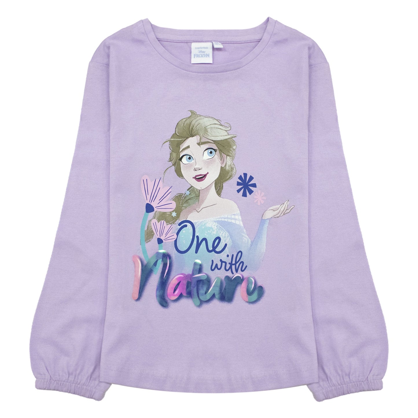 Maglietta Disney Frozen Elsa per bambina maglia maniche lunghe in cotone 6886