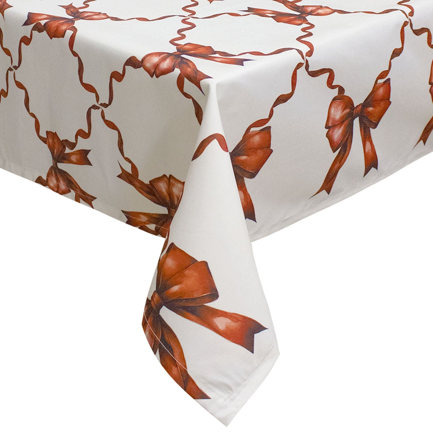 Tovaglia Natalizia 12 posti antimacchia fiocco Natale impermeabile no stiro 6908