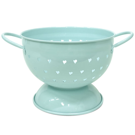 Scolapasta Isabelle Rose stile retrò con manici Shabby chic e fori a cuori 6937