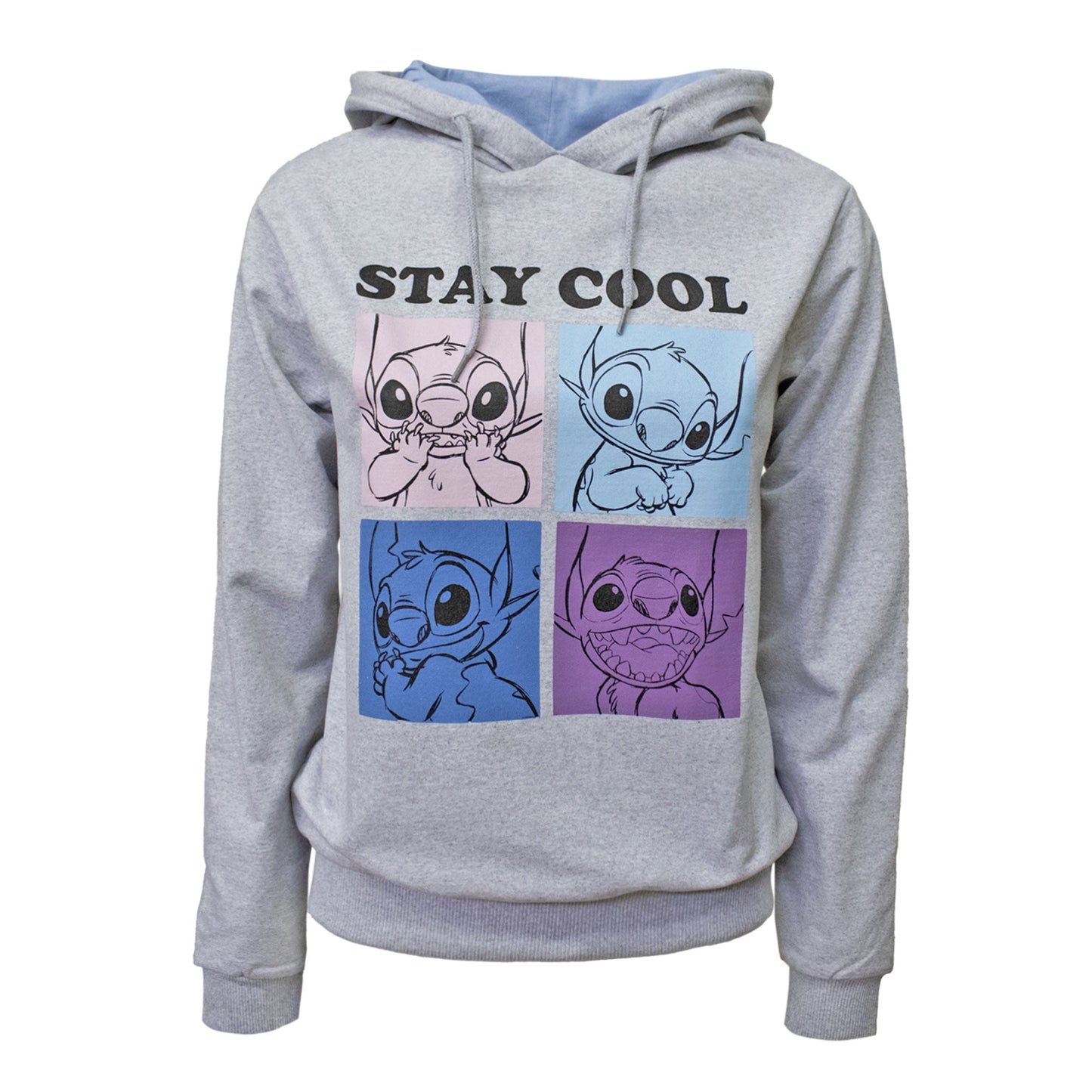 Felpa Disney Lilo e Stitch donna ragazza in cotone stampata con cappuccio 6955