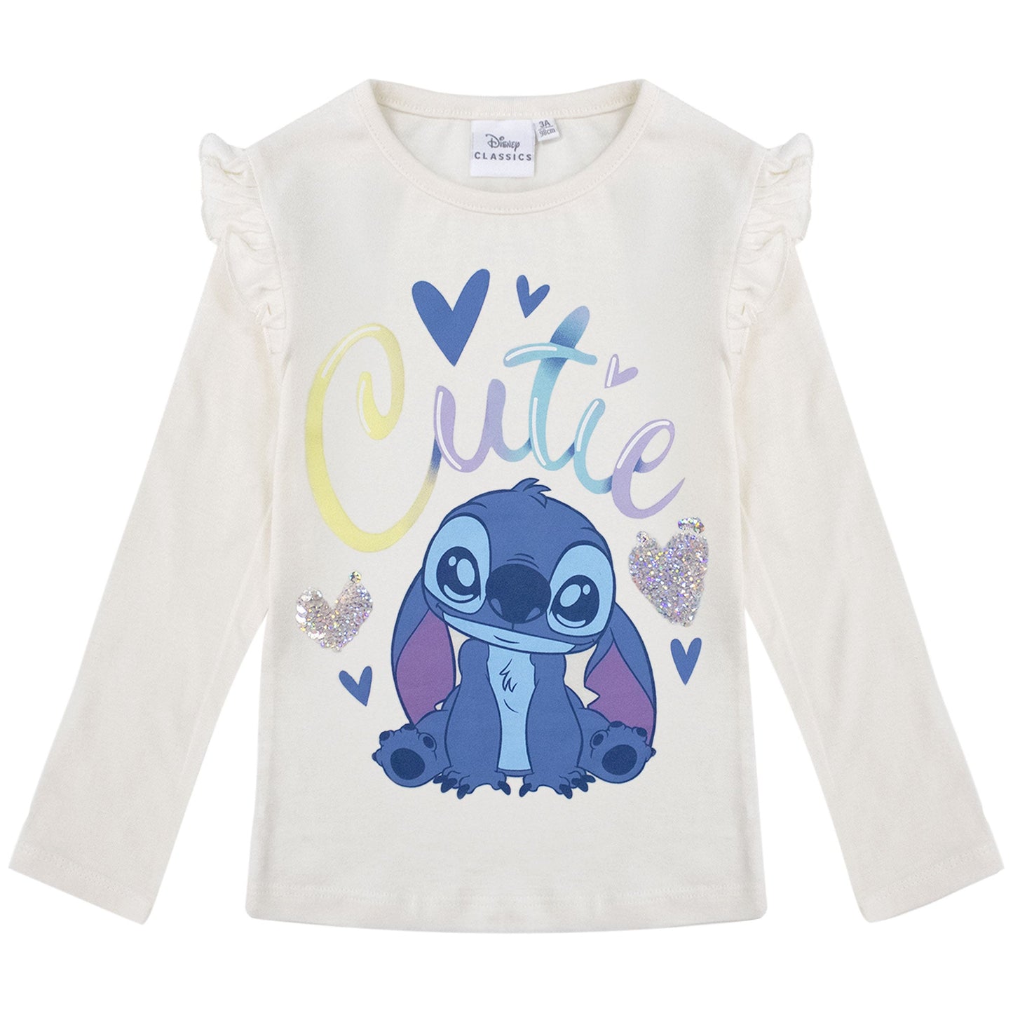 Maglietta Disney Lilo e Stitch per bambina maglia maniche lunghe in cotone 6962