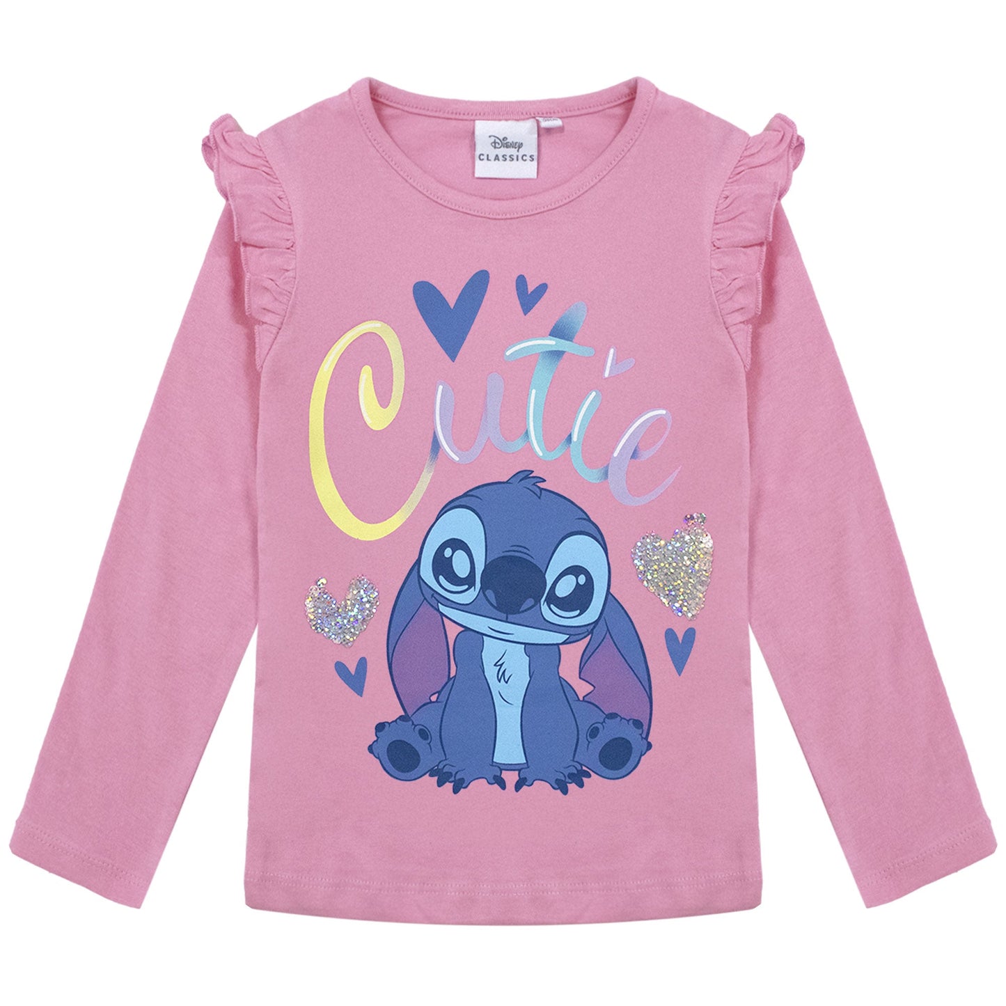 Maglietta Disney Lilo e Stitch per bambina maglia maniche lunghe in cotone 6962