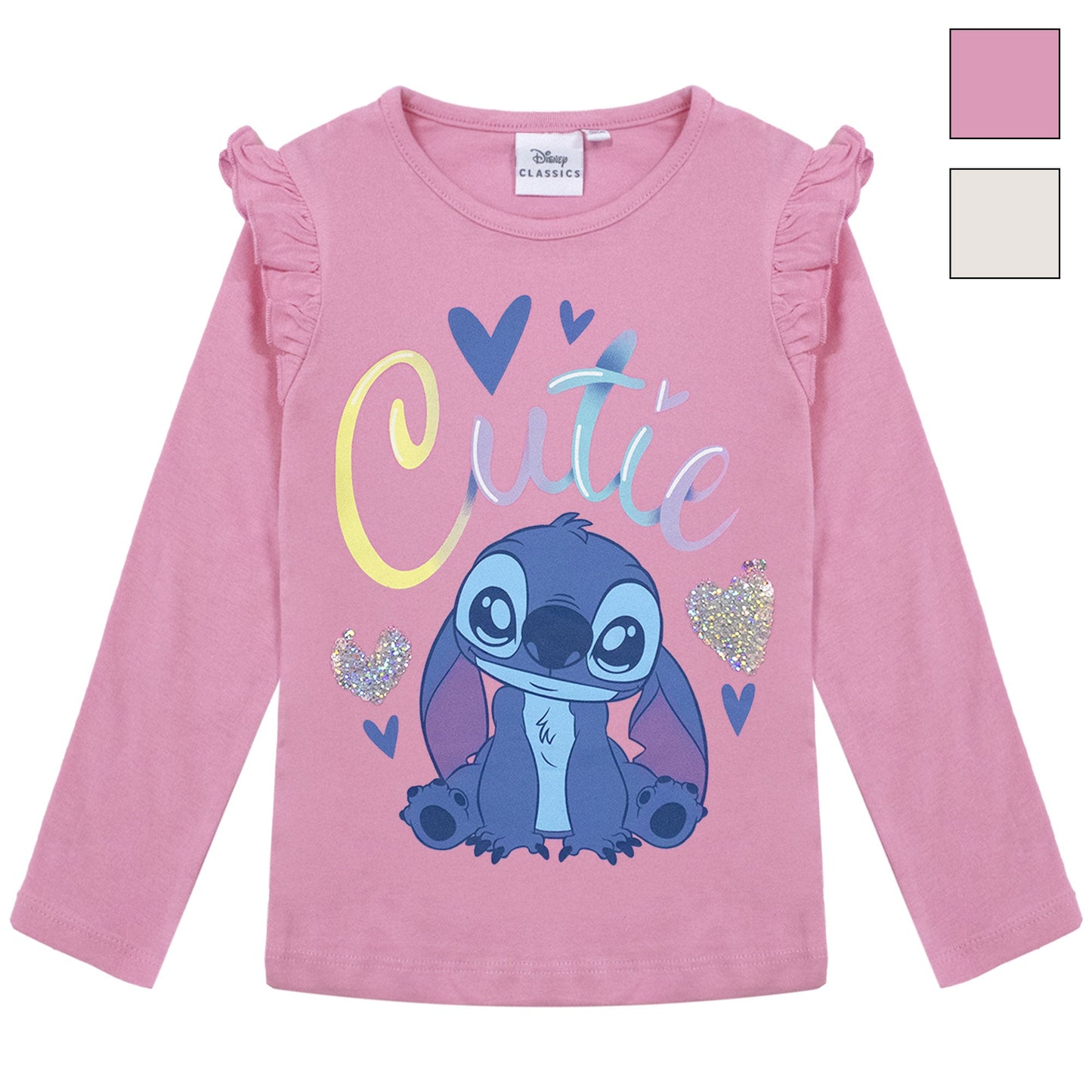 Maglietta Disney Lilo e Stitch per bambina maglia maniche lunghe in cotone 6962