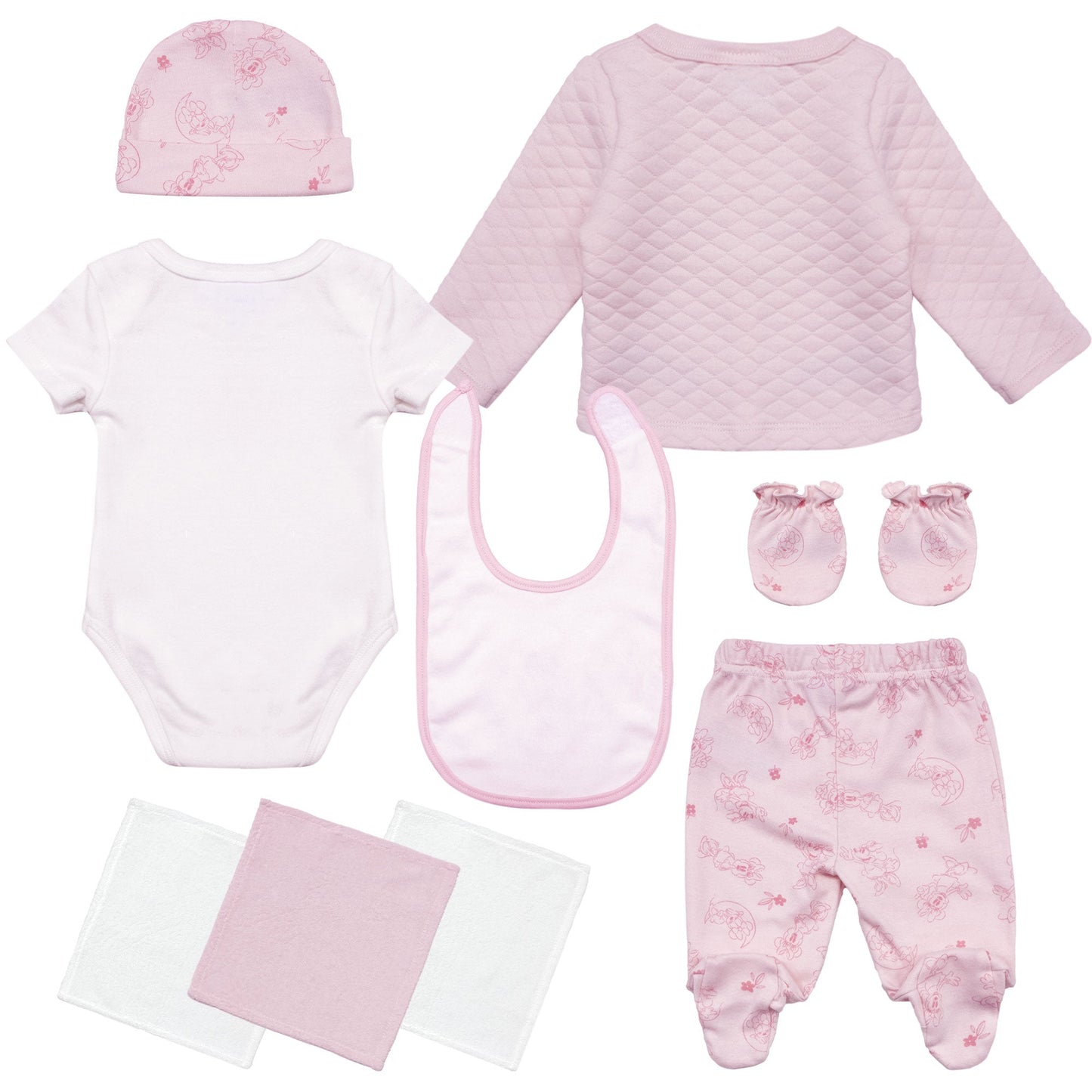 Completino Disney Minnie Mouse coordinato neonato bambina cardigan body 6963