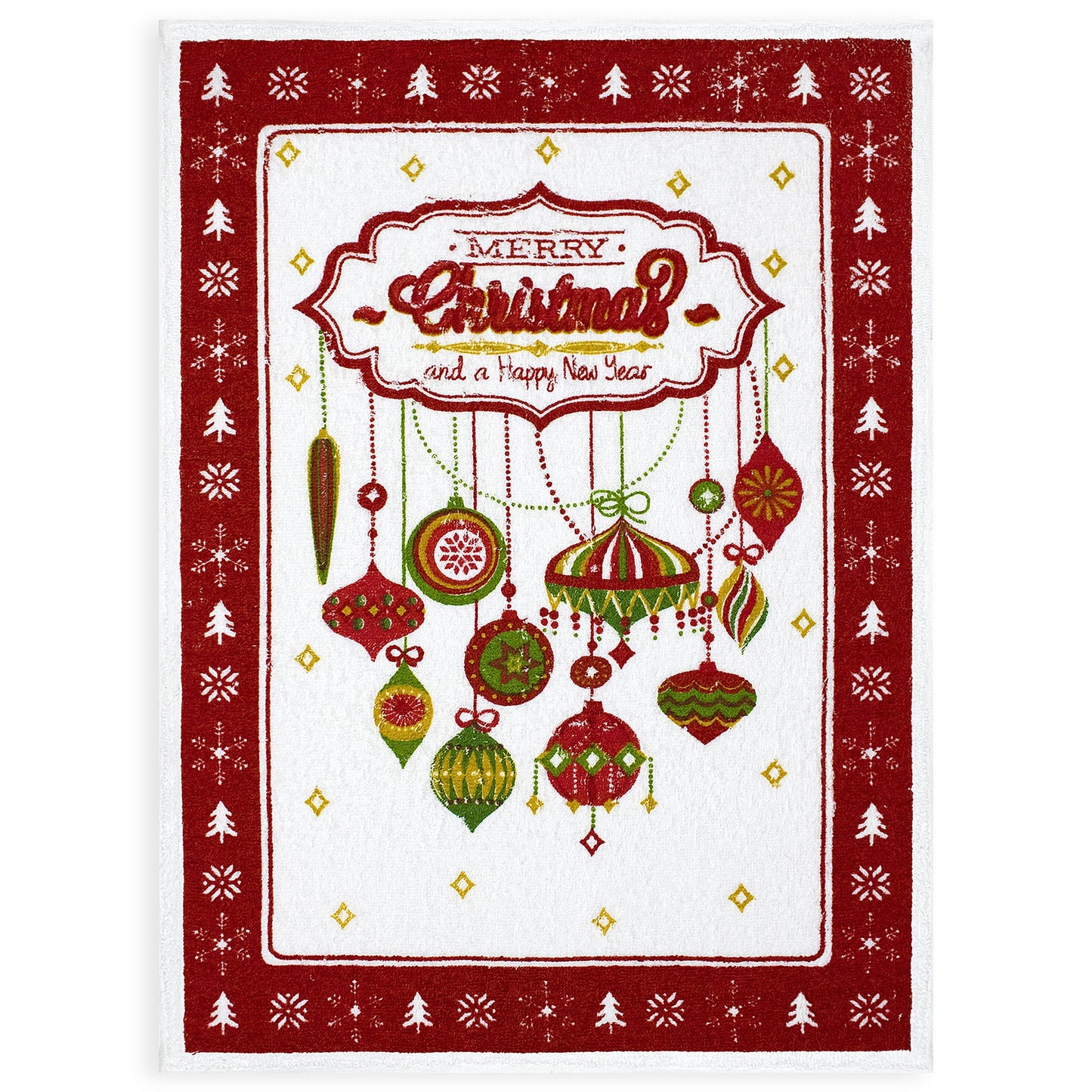 Set Strofinacci Natalizi Canovacci in spugna 3 Pezzi Decoro Natale 6973