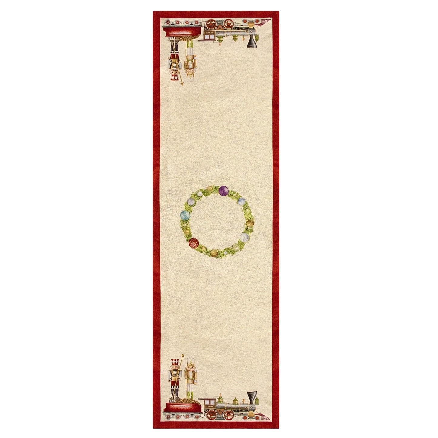 Runner gobelin natalizio da tavolo decorazioni Centrotavola Natale Trenino 6975