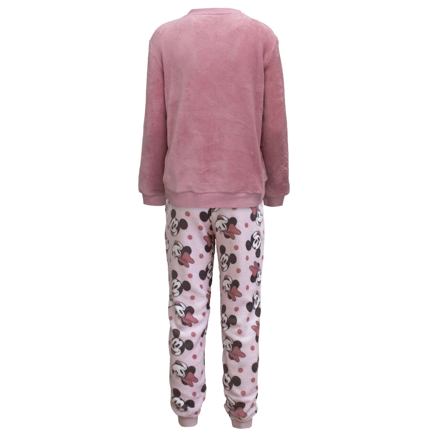 Pigiama Disney Mickey Minnie Mouse donna ragazza lungo invernale in pile 6890