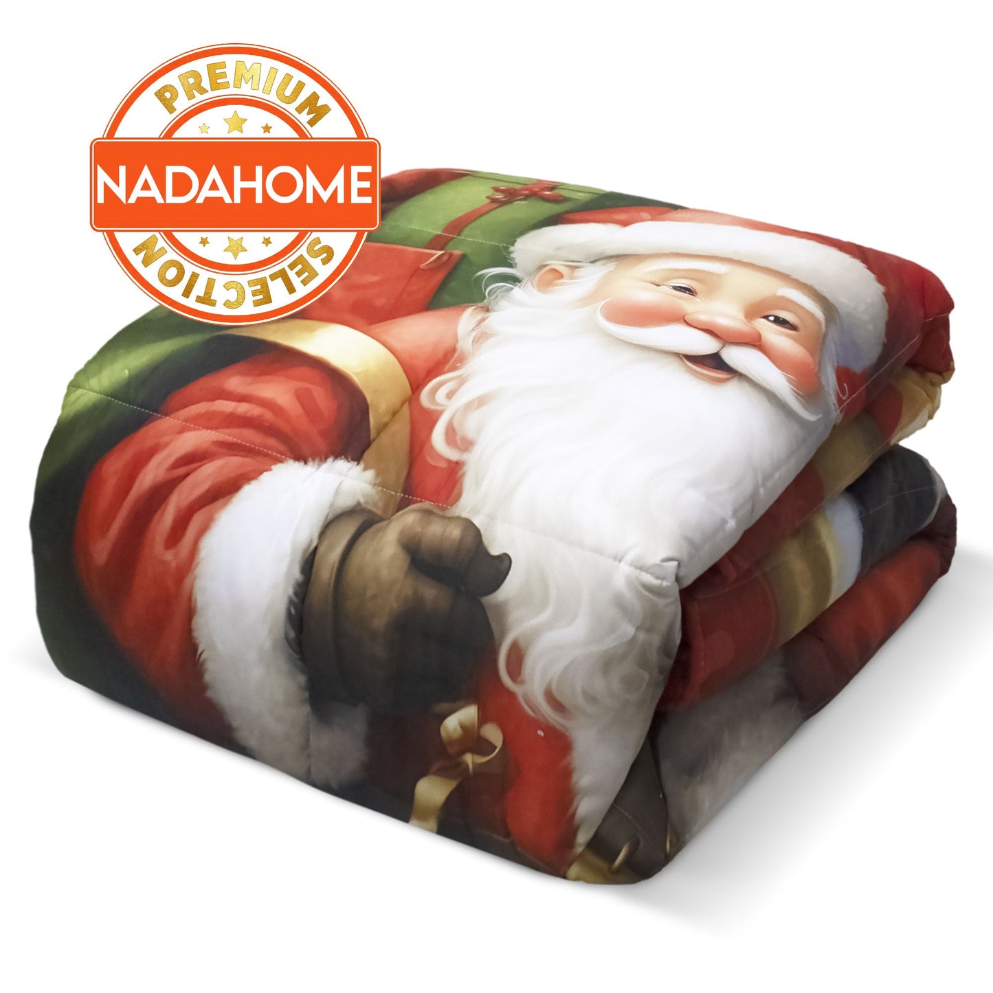 Trapunta natalizia letto matrimoniale stampa digitale piazzata di Natale 7003