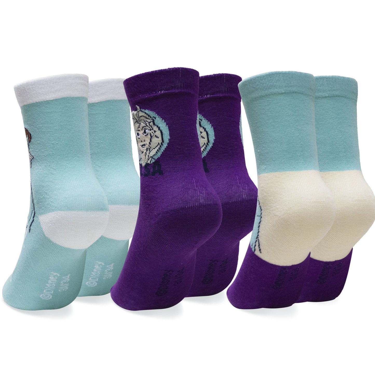 Calzini bambina Disney Frozen Elsa e Anna set 3 paia in cotone 7020