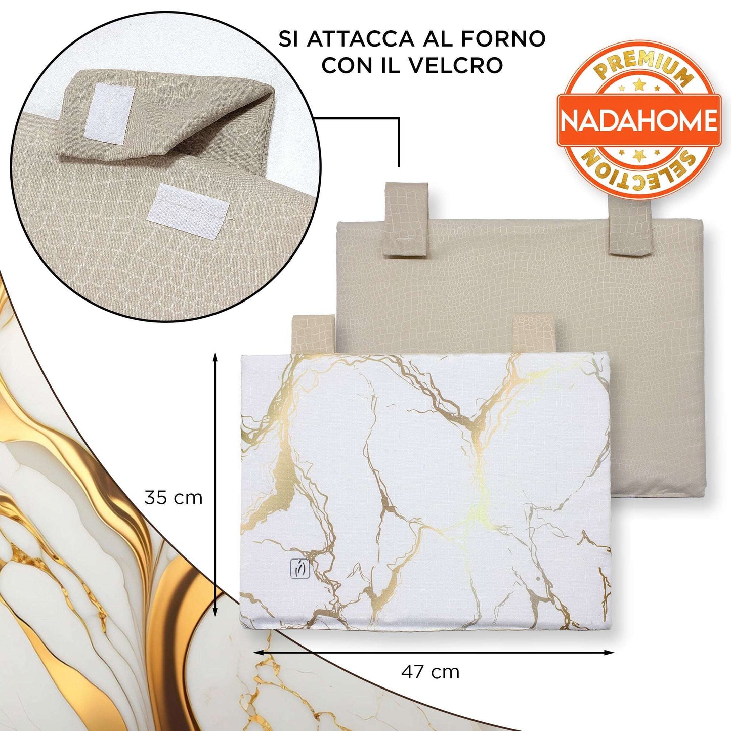 Copriforno cucina imbottito effetto marmo stampa digitale marmorizzato 7043