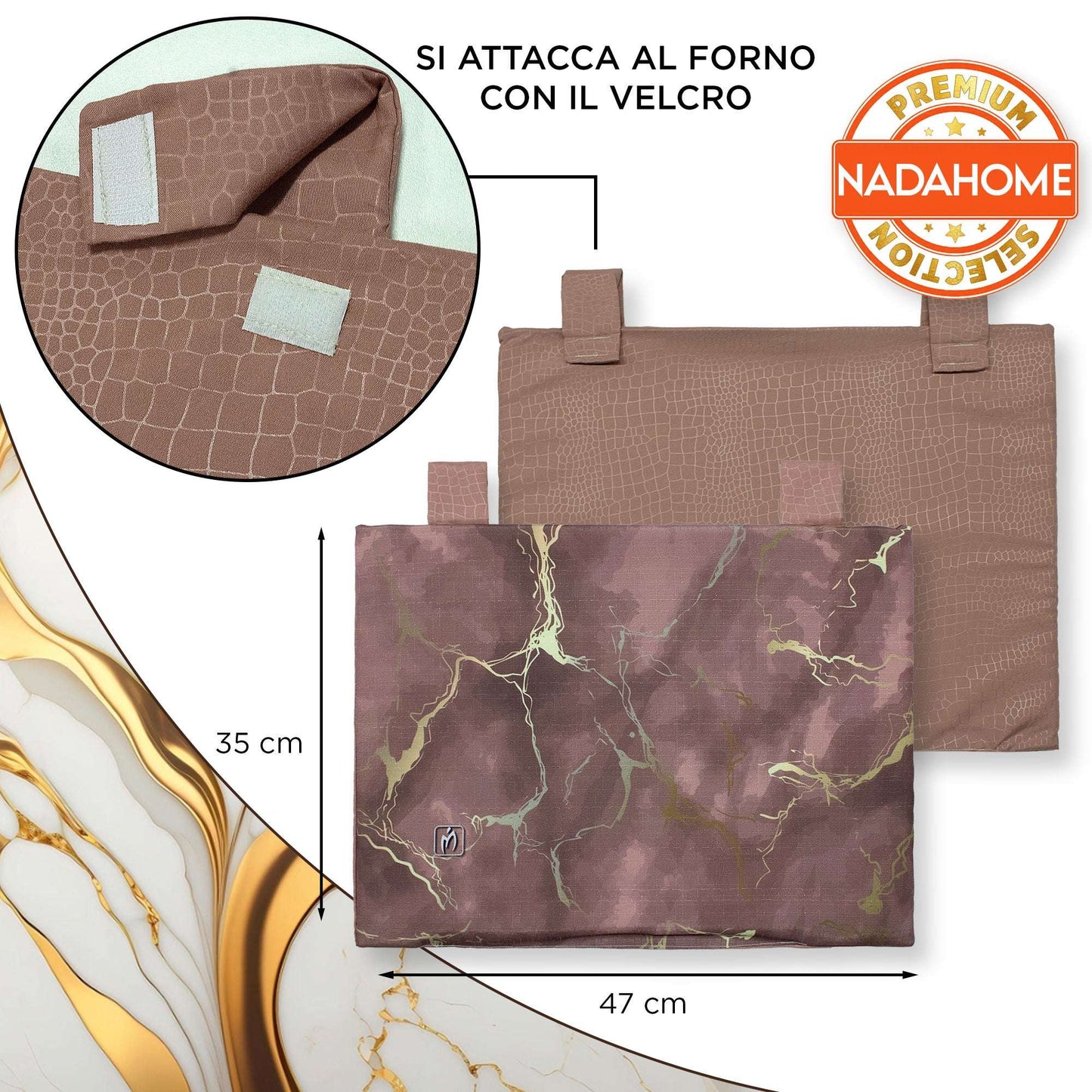 Set Copriforno e Coprifornelli cucina imbottiti effetto marmo marmorizzato 7046