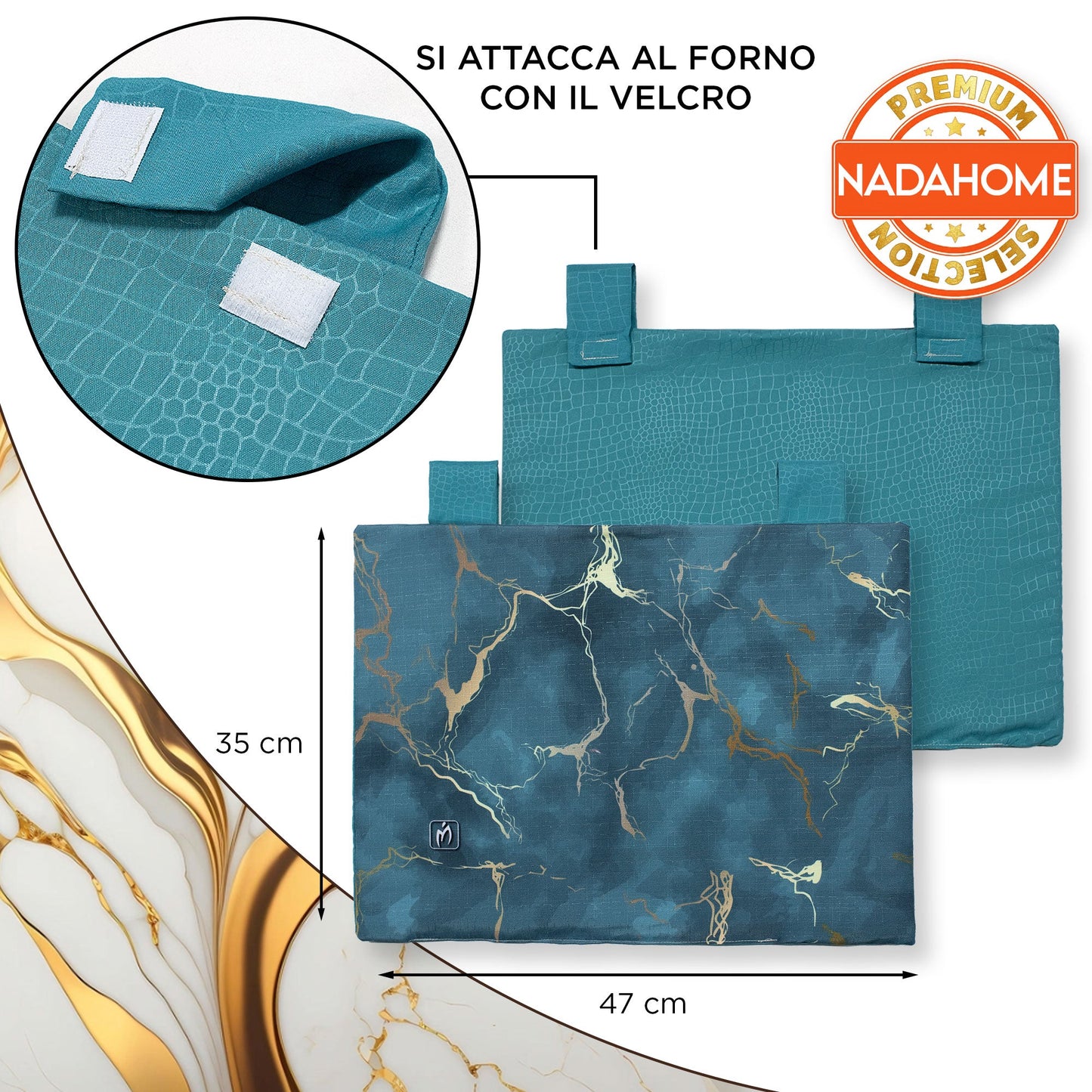 Set Copriforno e Coprifornelli cucina imbottiti effetto marmo marmorizzato 7046