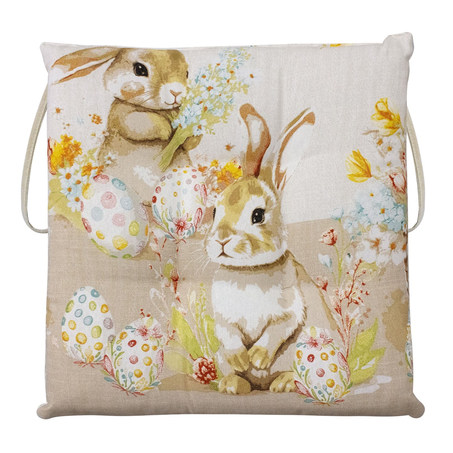 Cuscini per sedia coprisedia pasquali 4 punti 6pz 40x40cm Rabbit Pasqua 7069