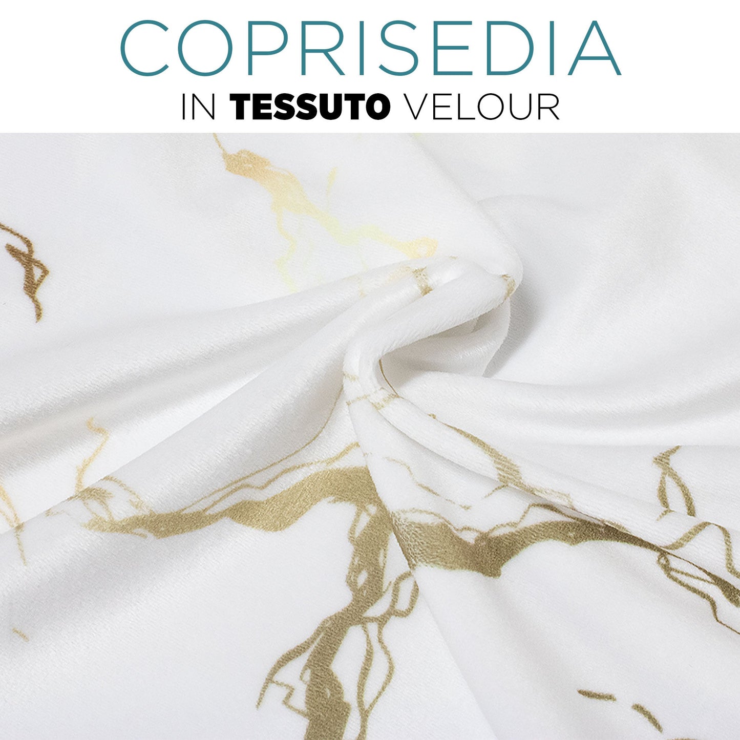 Coprisedia effetto marmo Velour elastico 2 pezzi Vesti sedia marmorizzato 7072