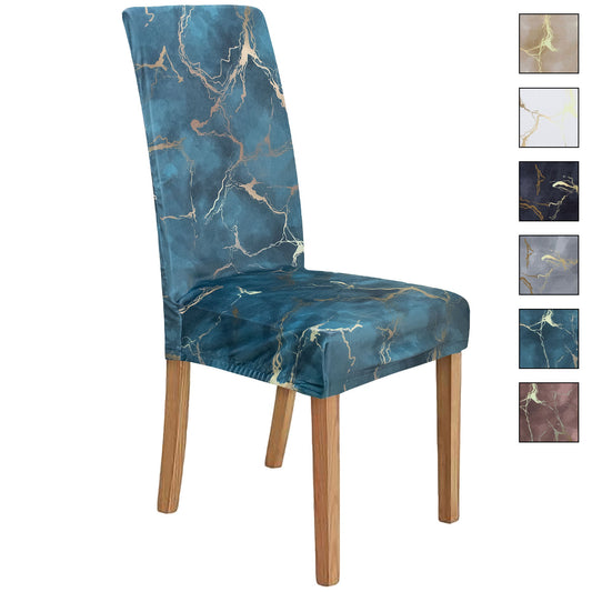 Coprisedia effetto marmo Velour elastico 2 pezzi Vesti sedia marmorizzato 7072