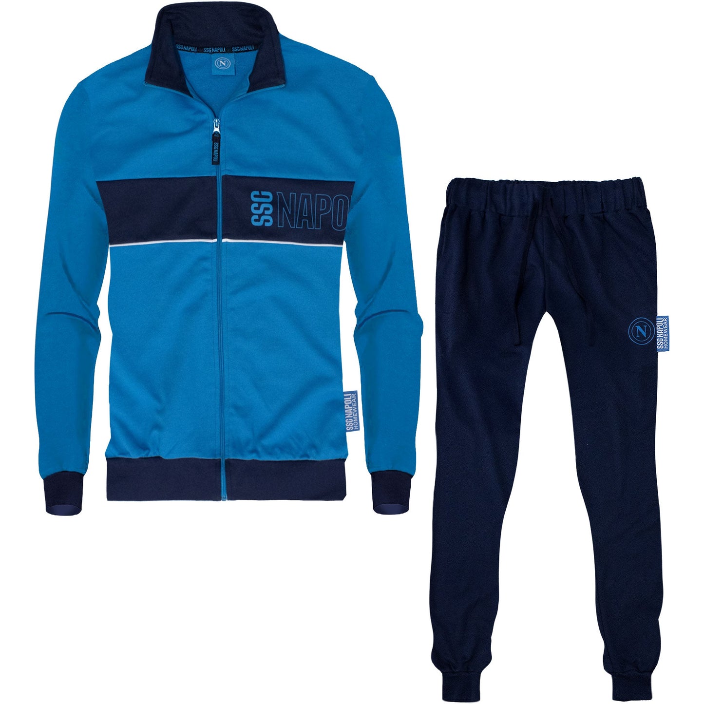 Tuta SSC Napoli in cotone a maniche lunghe bambino ragazzo felpa con zip 7073