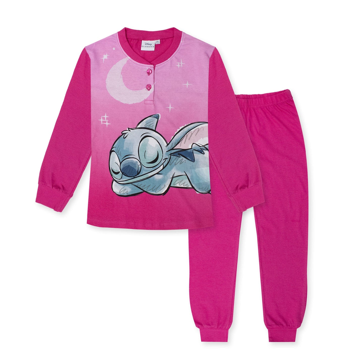 Pigiama per Bambina Disney Lilo e Stitch in Cotone Leggero a maniche lunghe 7074