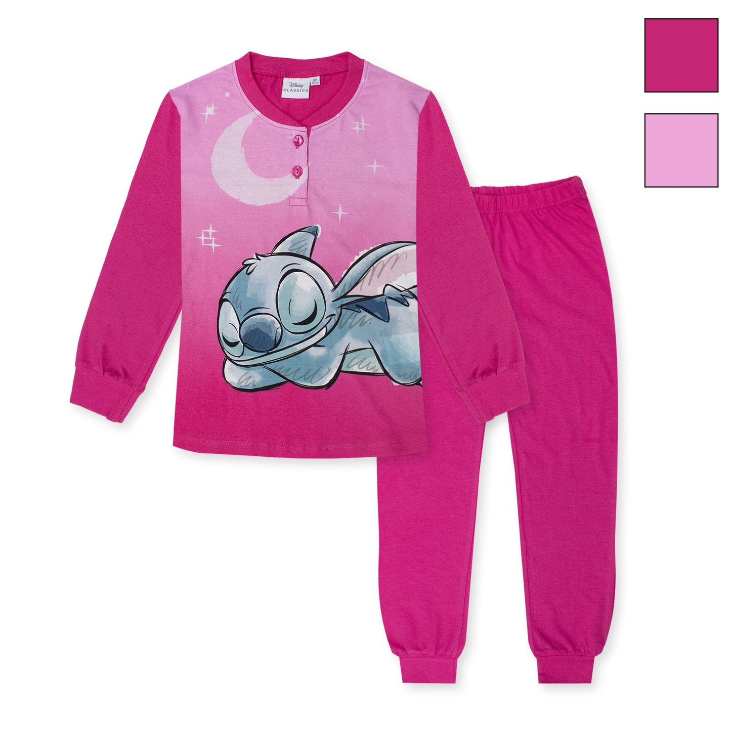 Pigiama per Bambina Disney Lilo e Stitch in Cotone Leggero a maniche lunghe 7074