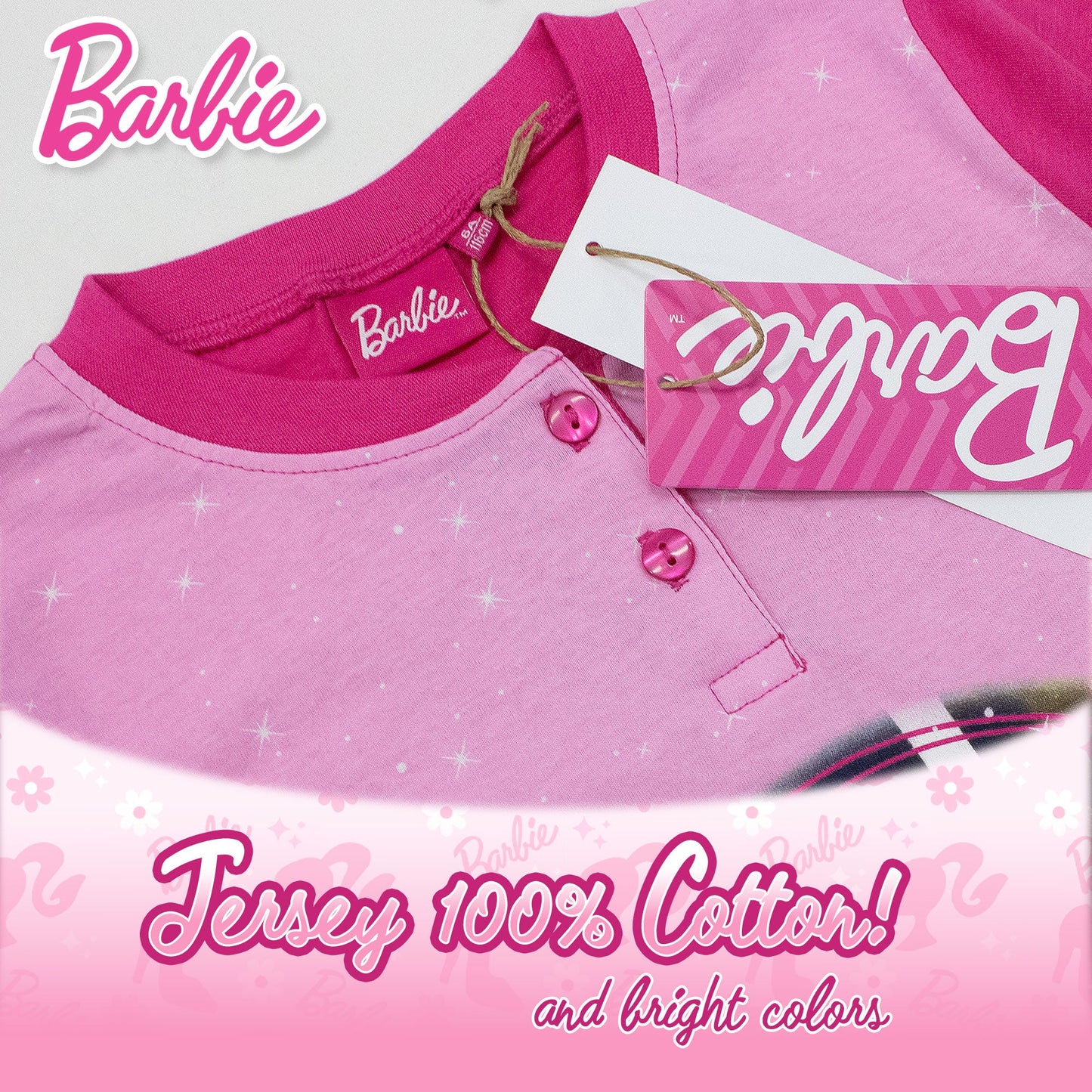 Pigiama per Bambina Barbie in Cotone Leggero a maniche lunghe 7076