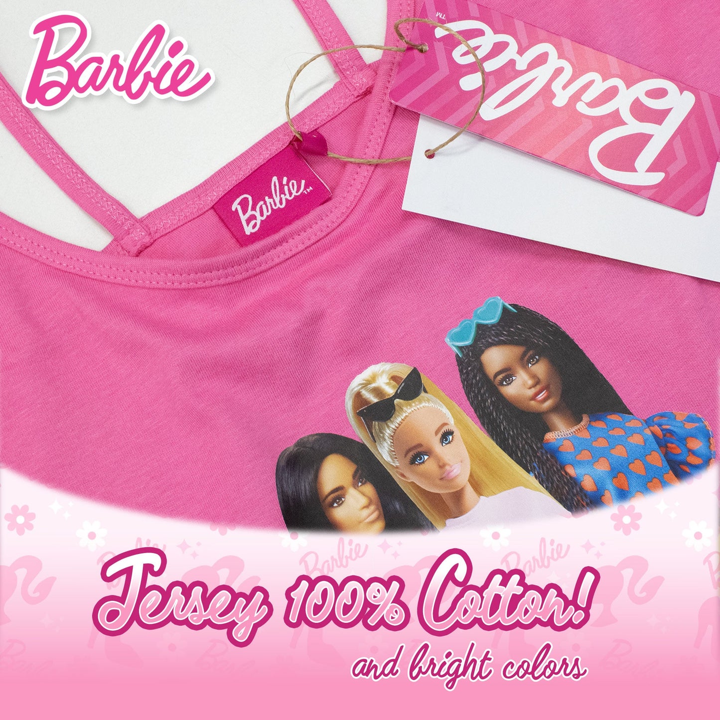 Pigiama Barbie donna ragazza estivo corto in cotone leggero 7080