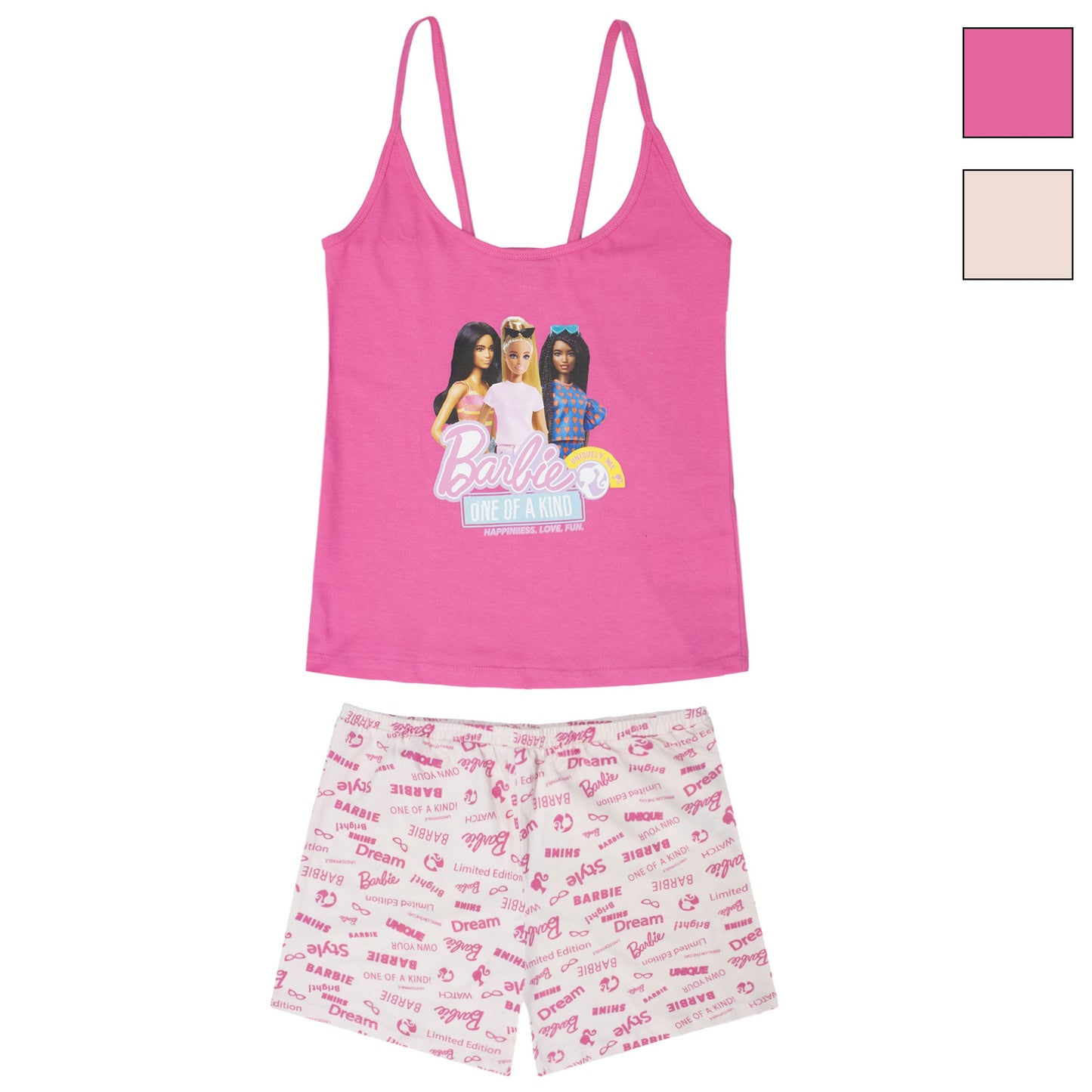 Pigiama Barbie donna ragazza estivo corto in cotone leggero 7080