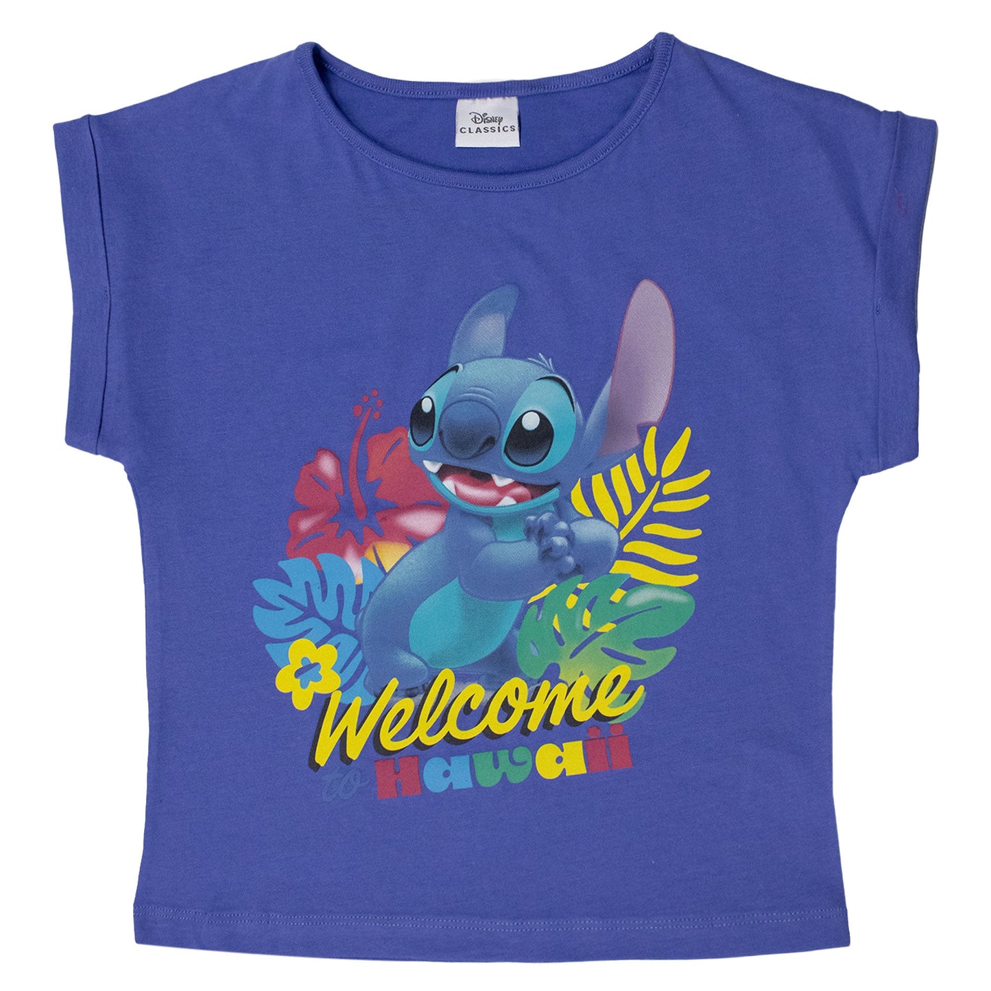 T-shirt Disney Lilo e Stitch bambina maglia maniche corte in cotone 7081