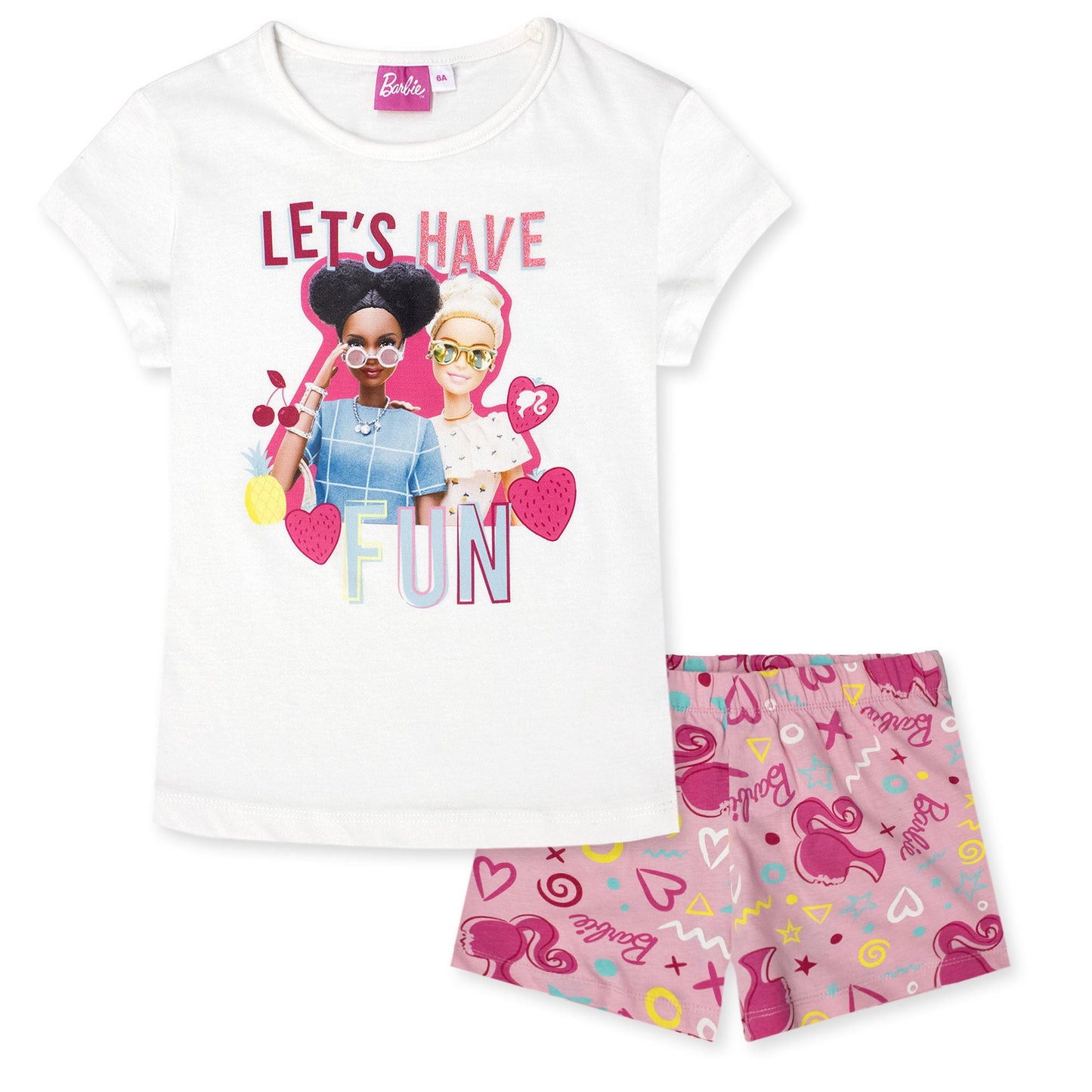 Pigiama per Bambina Barbie estivo in Cotone Leggero corto 7082