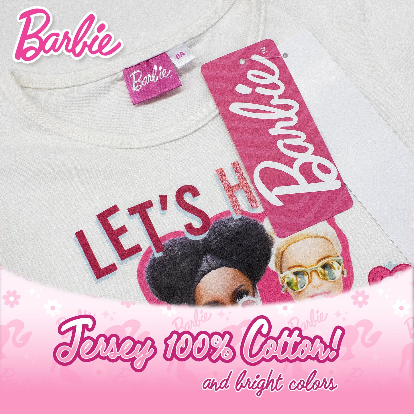 Pigiama per Bambina Barbie estivo in Cotone Leggero corto 7082