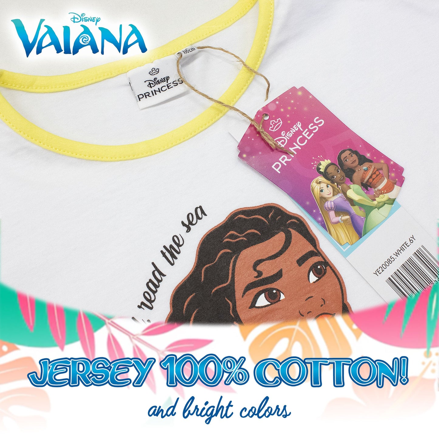 Pigiama Bambina Disney Vaiana Principessa Oceania in Cotone Leggero corto 7085