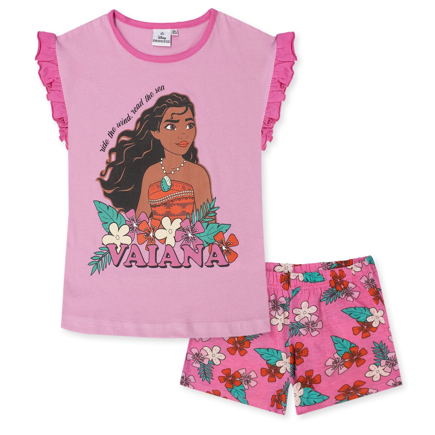 Pigiama Bambina Disney Vaiana Principessa Oceania in Cotone Leggero corto 7085